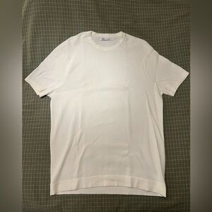 ZARA Textured Knit T-Shirt Size M White/ Cream color